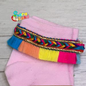 جوراب نوزادی دخترانه طرح سنتی