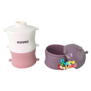 انبار غذا کودک رووکو Rovco سه طبقه کد N6012 صورتی