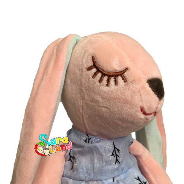 عروسک پولیشی خرگوش چشم بسته آنجل آبی