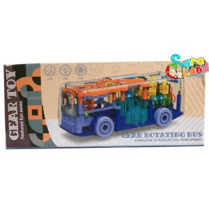 اتوبوس موزیکال چرخ دنده ای Gear Toy آبی