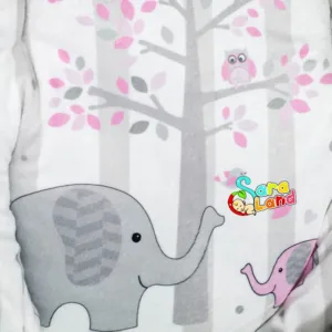 قنداق سوئیسی مخمل نوزاد طرح فیل و درخت