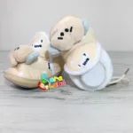 جوراب پاپوشی نوزاد مخمل مدل فیل