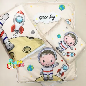 سرویس خواب مسافرتی نوزاد سه تکه طرح پسر فضانورد